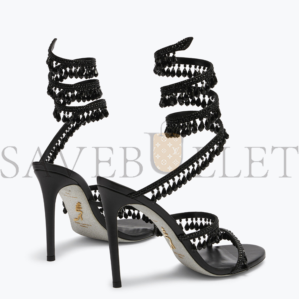 RENE CAOVILLA CHANDELIER BLACK SANDAL C10182